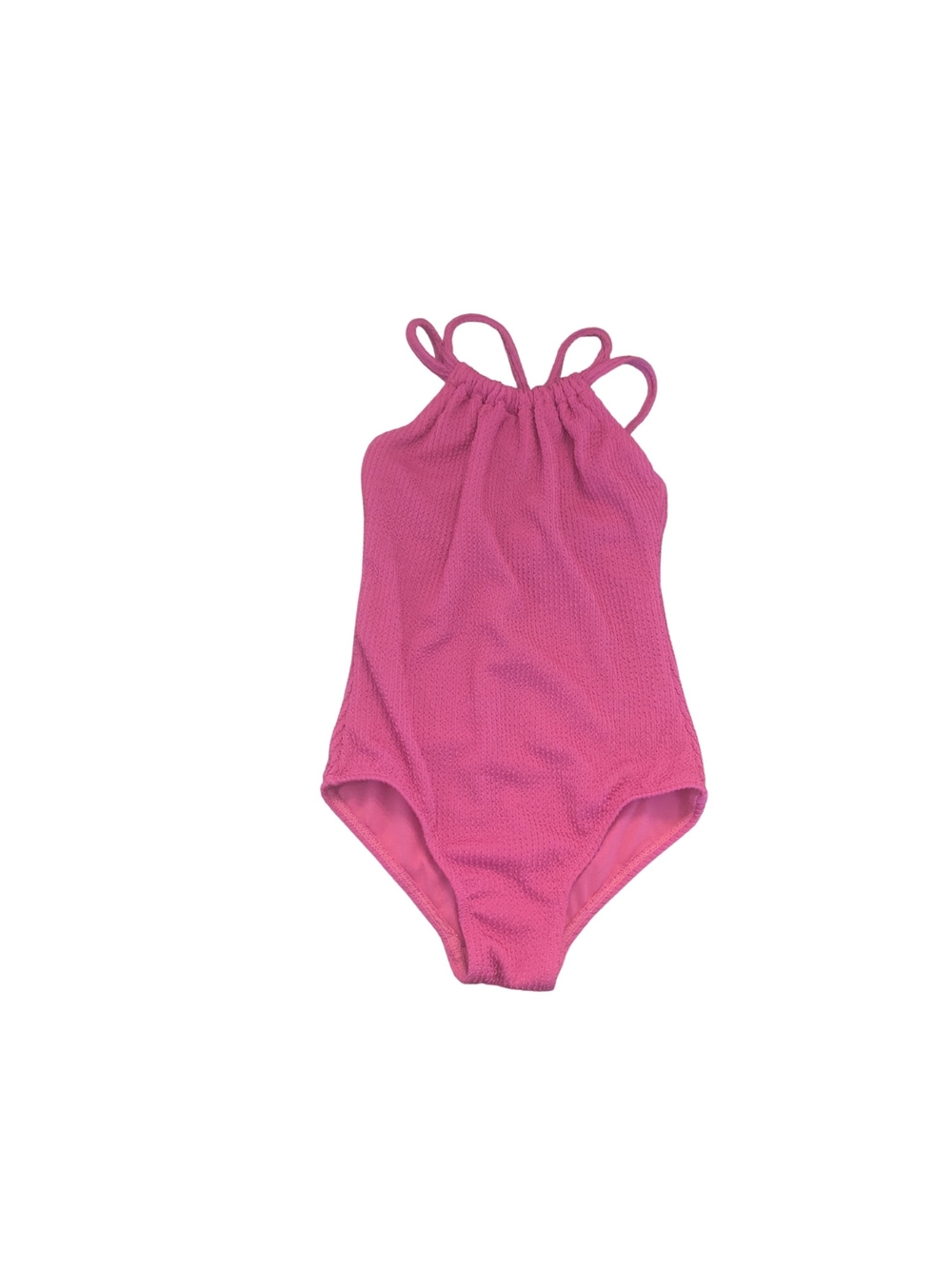 EUC Kanu Surf Girls 7 Pink Textured Halter One Piece Swimsuit